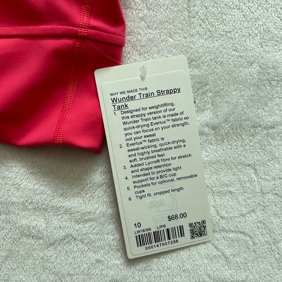 Lululemon Wunder Train Strappy Tank Top Lip Gloss - Picture 4 of 8